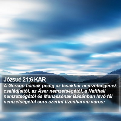 Józsué 21:6 KAR Bible Verse Image