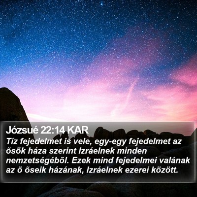 Józsué 22:14 KAR Bible Verse Image