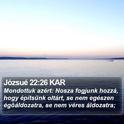 Józsué 22:26 KAR Bible Verse Image