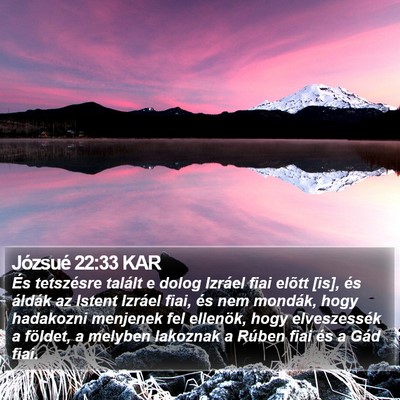Józsué 22:33 KAR Bible Verse Image