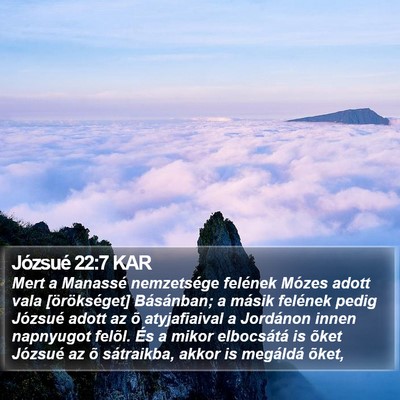 Józsué 22:7 KAR Bible Verse Image