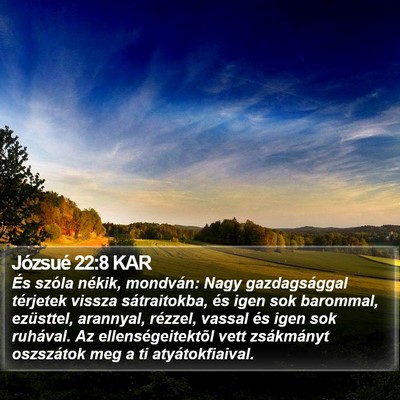 Józsué 22:8 KAR Bible Verse Image