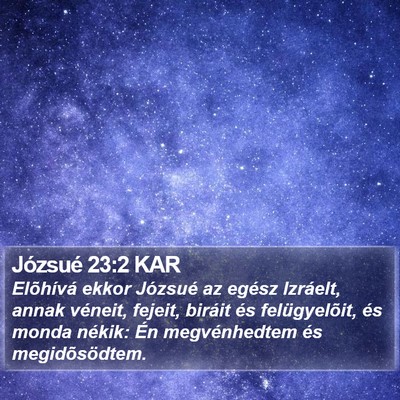 Józsué 23:2 KAR Bible Verse Image