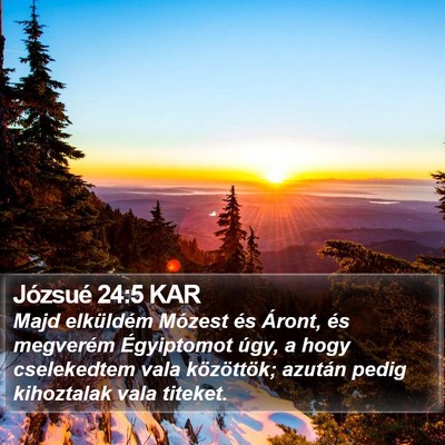 Józsué 24:5 KAR Bible Verse Image