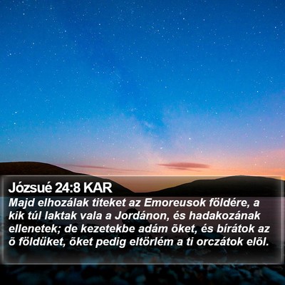 Józsué 24:8 KAR Bible Verse Image
