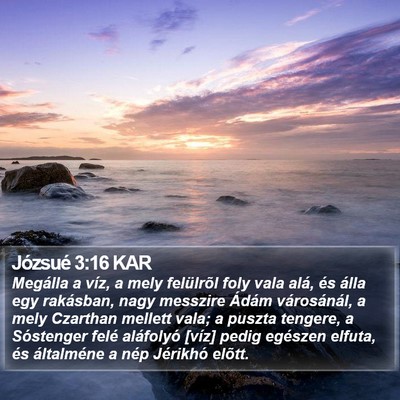 Józsué 3:16 KAR Bible Verse Image