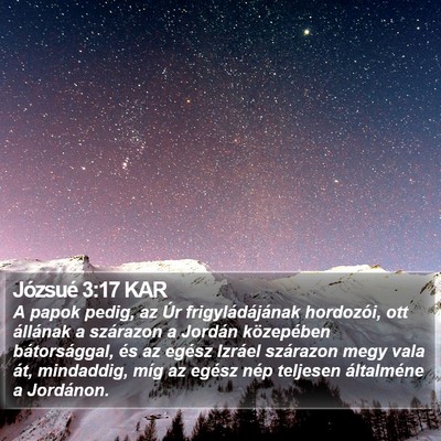 Józsué 3:17 KAR Bible Verse Image