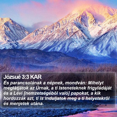 Józsué 3:3 KAR Bible Verse Image