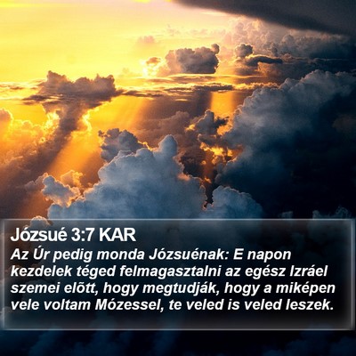 Józsué 3:7 KAR Bible Verse Image