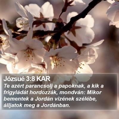 Józsué 3:8 KAR Bible Verse Image