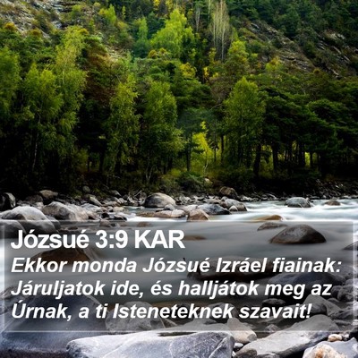 Józsué 3:9 KAR Bible Verse Image