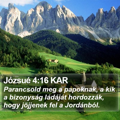 Józsué 4:16 KAR Bible Verse Image