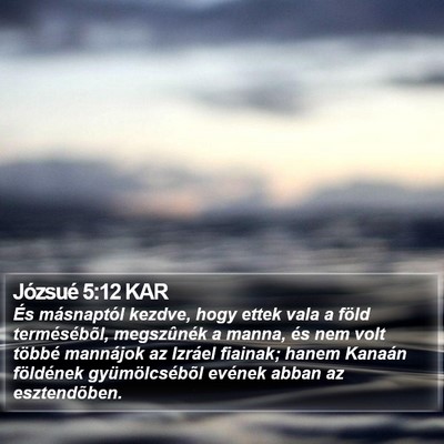 Józsué 5:12 KAR Bible Verse Image