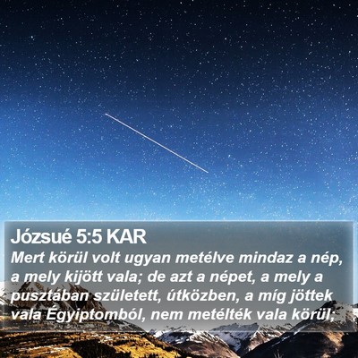 Józsué 5:5 KAR Bible Verse Image