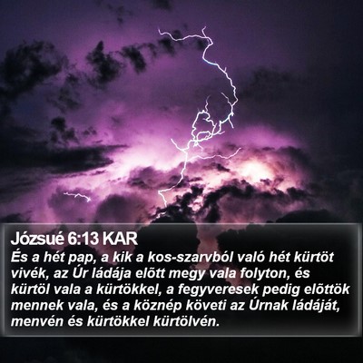 Józsué 6:13 KAR Bible Verse Image