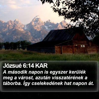 Józsué 6:14 KAR Bible Verse Image