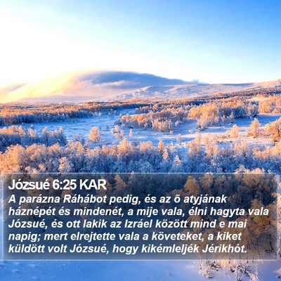 Józsué 6:25 KAR Bible Verse Image