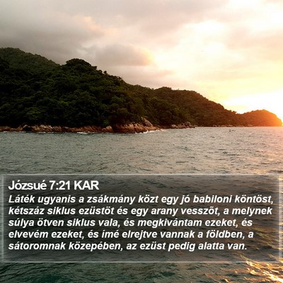 Józsué 7:21 KAR Bible Verse Image