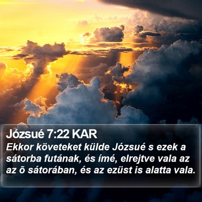 Józsué 7:22 KAR Bible Verse Image