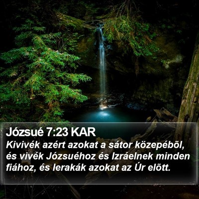 Józsué 7:23 KAR Bible Verse Image