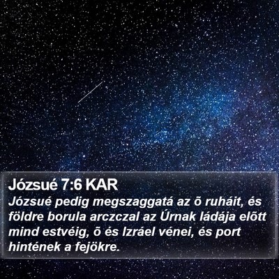 Józsué 7:6 KAR Bible Verse Image
