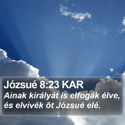 Józsué 8:23 KAR Bible Verse Image