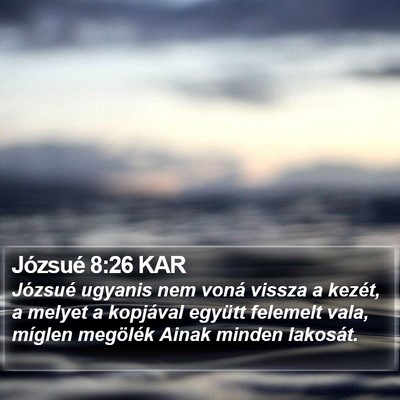 Józsué 8:26 KAR Bible Verse Image