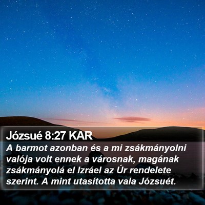 Józsué 8:27 KAR Bible Verse Image