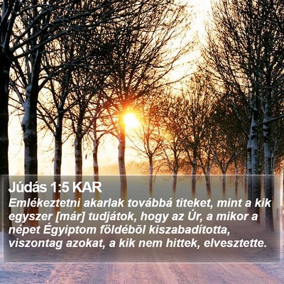 Júdás 1:5 KAR Bible Verse Image
