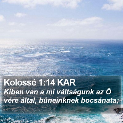 Kolossé 1:14 KAR Bible Verse Image