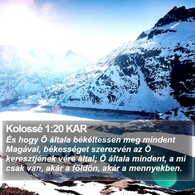 Kolossé 1:20 KAR Bible Verse Image