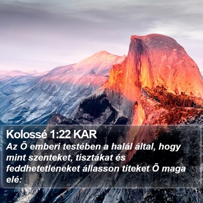 Kolossé 1:22 KAR Bible Verse Image