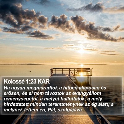 Kolossé 1:23 KAR Bible Verse Image