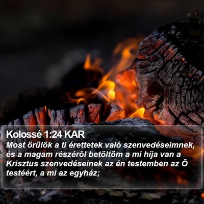 Kolossé 1:24 KAR Bible Verse Image