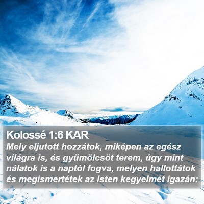 Kolossé 1:6 KAR Bible Verse Image