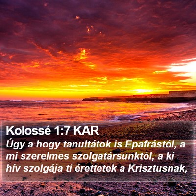 Kolossé 1:7 KAR Bible Verse Image