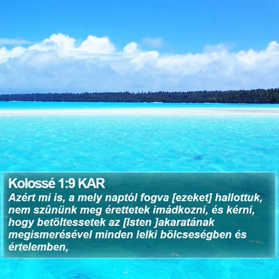 Kolossé 1:9 KAR Bible Verse Image