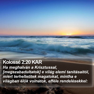 Kolossé 2:20 KAR Bible Verse Image