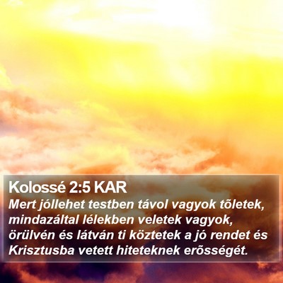 Kolossé 2:5 KAR Bible Verse Image