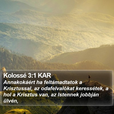 Kolossé 3:1 KAR Bible Verse Image