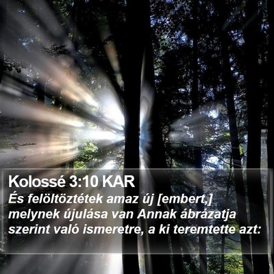 Kolossé 3:10 KAR Bible Verse Image