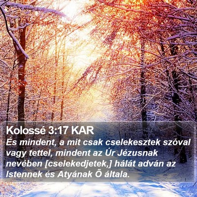 Kolossé 3:17 KAR Bible Verse Image