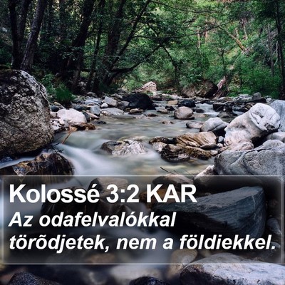 Kolossé 3:2 KAR Bible Verse Image
