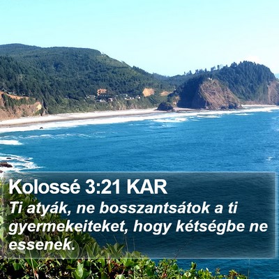 Kolossé 3:21 KAR Bible Verse Image