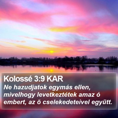 Kolossé 3:9 KAR Bible Verse Image
