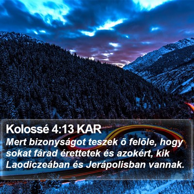 Kolossé 4:13 KAR Bible Verse Image