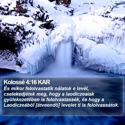 Kolossé 4:16 KAR Bible Verse Image