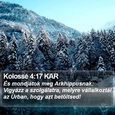 Kolossé 4:17 KAR Bible Verse Image