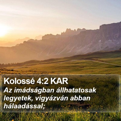 Kolossé 4:2 KAR Bible Verse Image