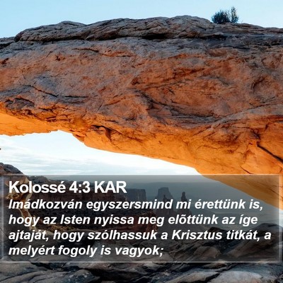 Kolossé 4:3 KAR Bible Verse Image
